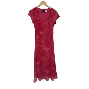 Vintage Rag Maxi Dress Womens M Floral Romantic Coquette Fairy Cottage Delicate